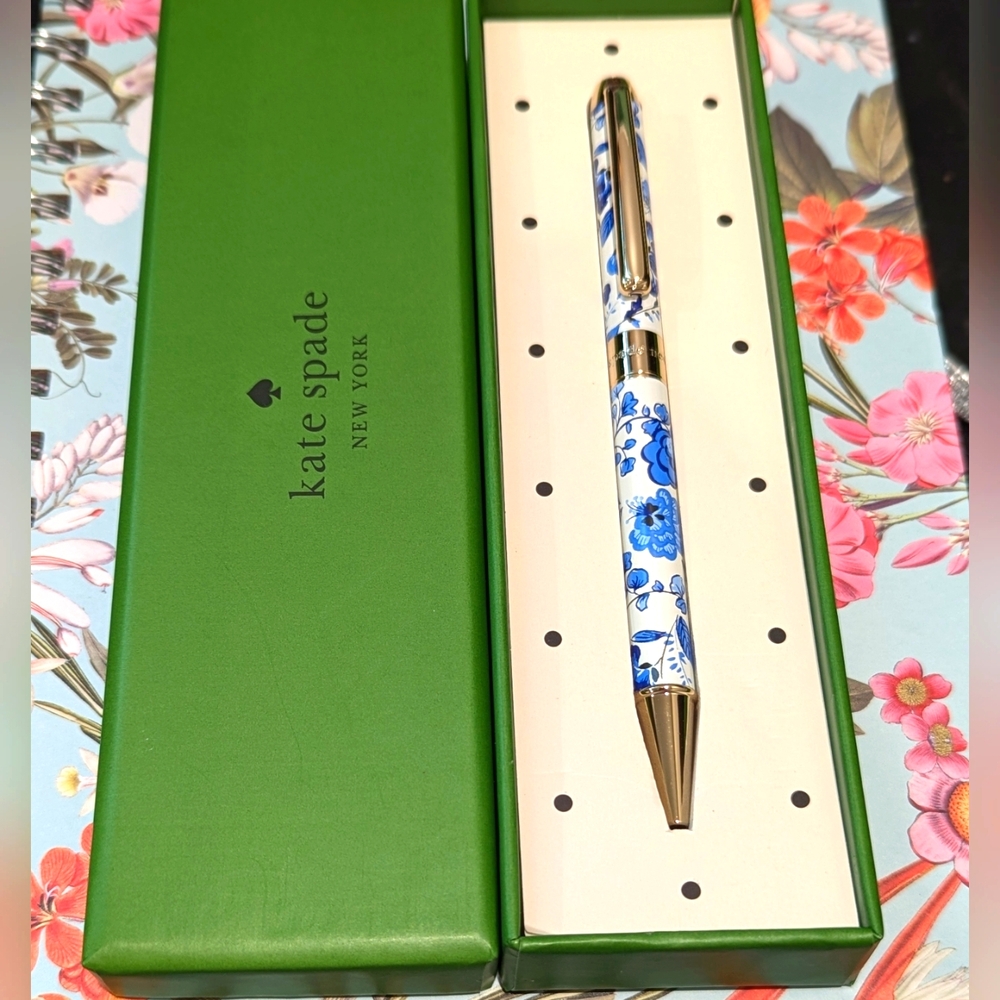 NWT KATE SPADE Peacock Floral Ballpoint Pen **ONLY 1 LEFT!** - Picture 2 of 7